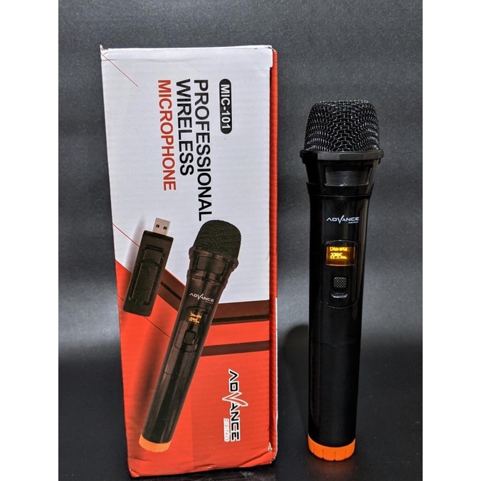 Advance Mic Wireless Single 101 Mmic Hitam Mic-101