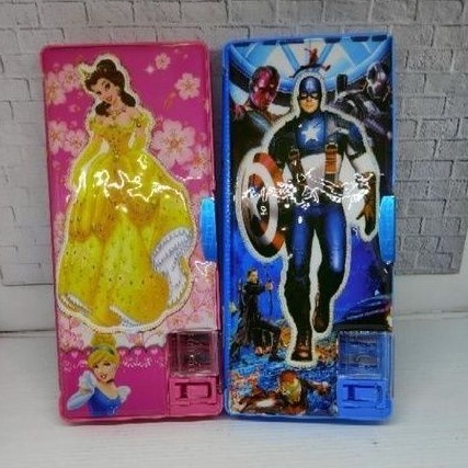 

tempat/kotak/tepak pensil magnet Capt Amerika, princess BR