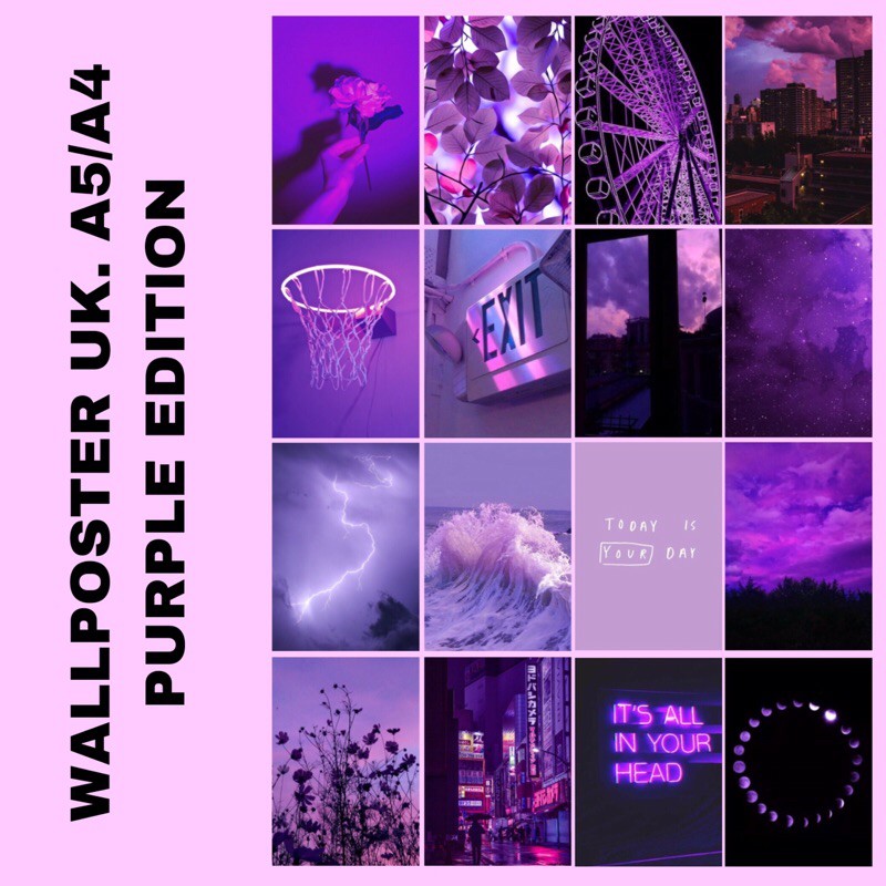 

WALLPOSTER PURPLE EDITION 16 LEMBAR UK. A5/A4