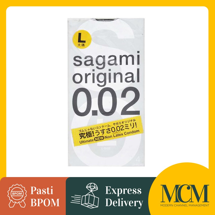 Kondom Sagami Original 002 ukuran L isi 4 - Kondom Tipis