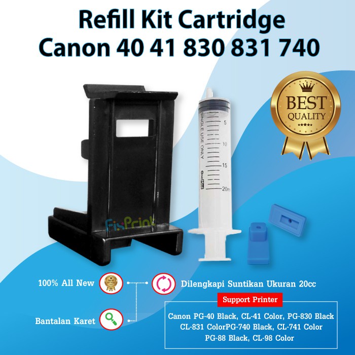 Refill Kit Canon PG40 CL41 PG830 CL831 PG88 CL98 Toolkit Penyedot Tinta Cartridge PG740 CL741 40 41