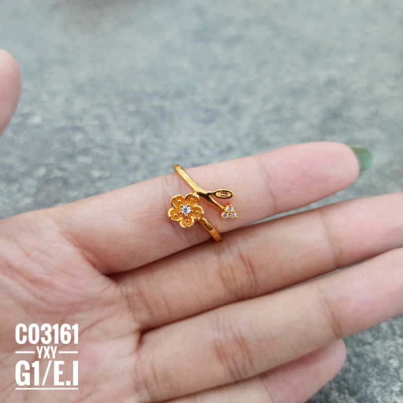 Cincin Yaxiya Bunga Gold C03161