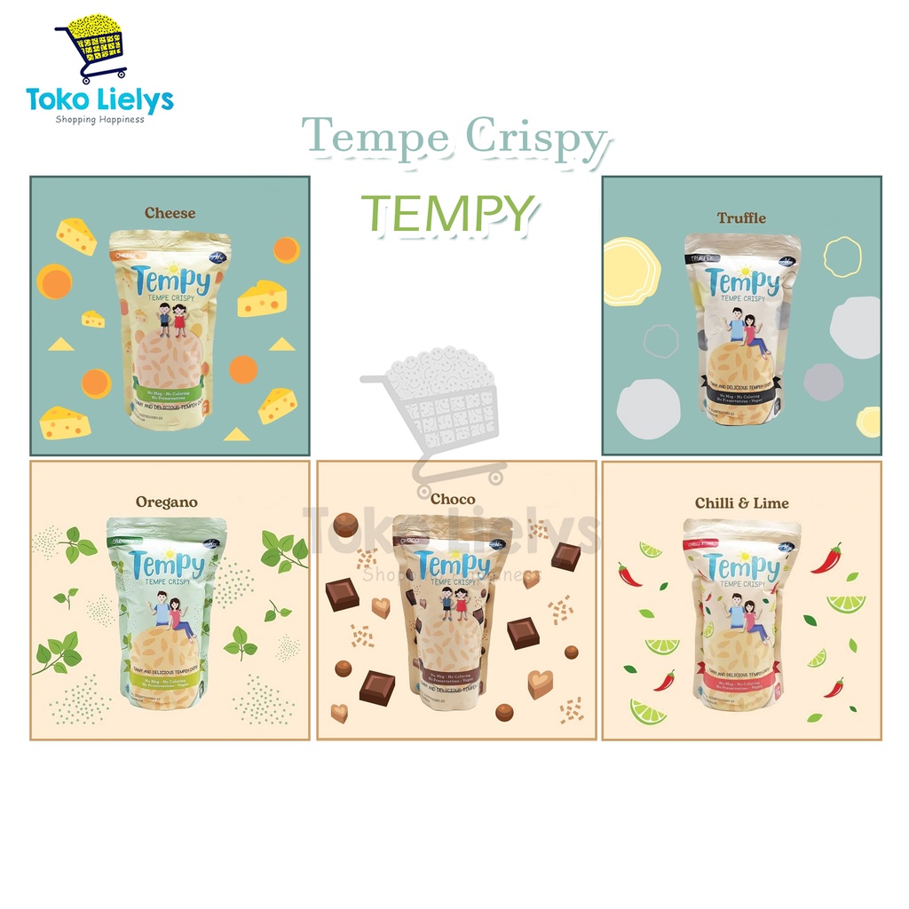 Abe Food Tempy Tempe Crispy NO MSG / Snack Anak Sehat / Keripik Tempe