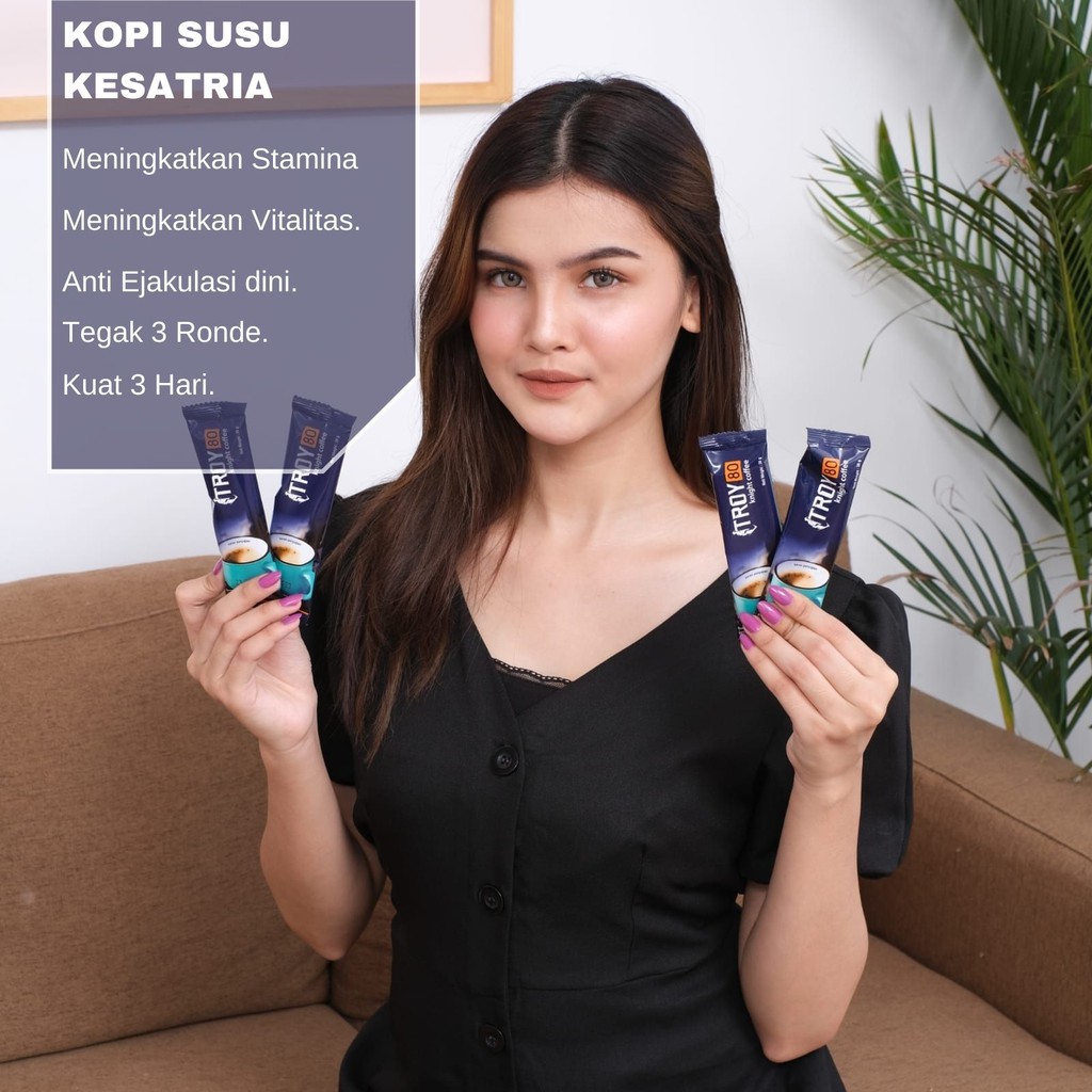 Troy 80 Kopi Stamina Dan Vitalitas Pria Dewasa BPOM Per Box Isi 5 Saschet COD