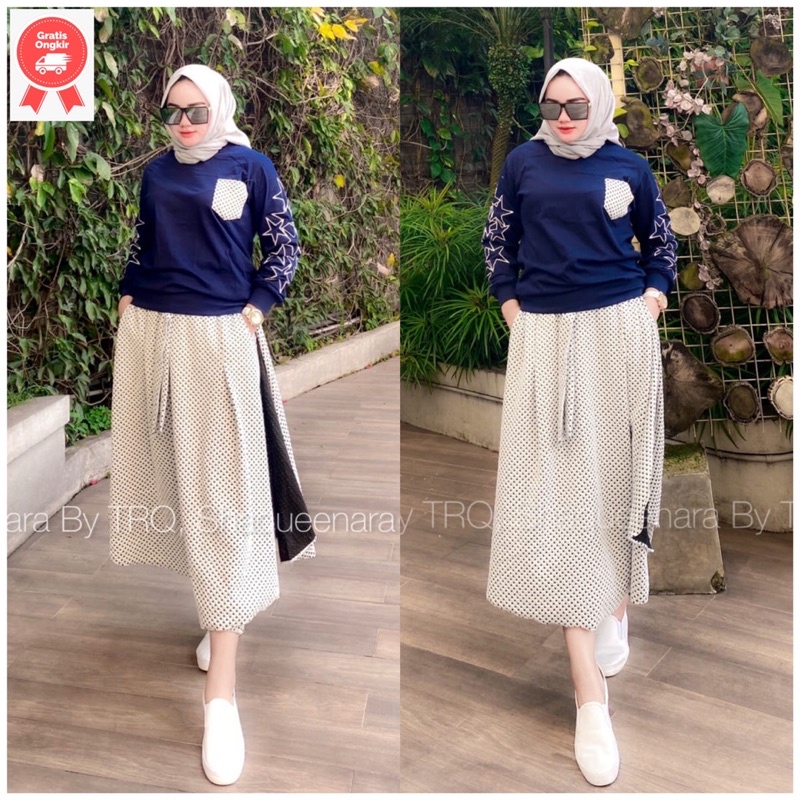 set rok import/TRQ/setelan rok trq/set rok AZ/set TRQ/set celana rok shaqueenara/set cel rok trq