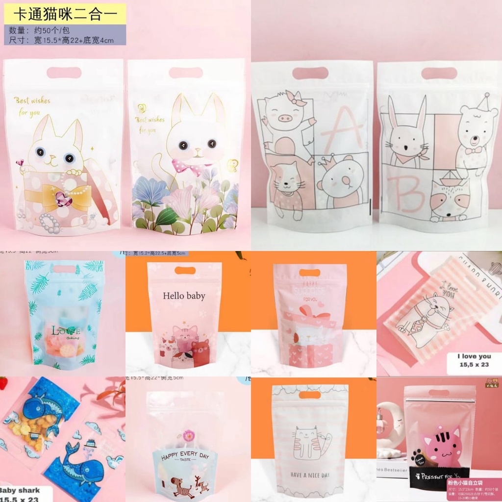

Plastik cookies klip 14cm x 21cm / packging cookies /plastik cookies