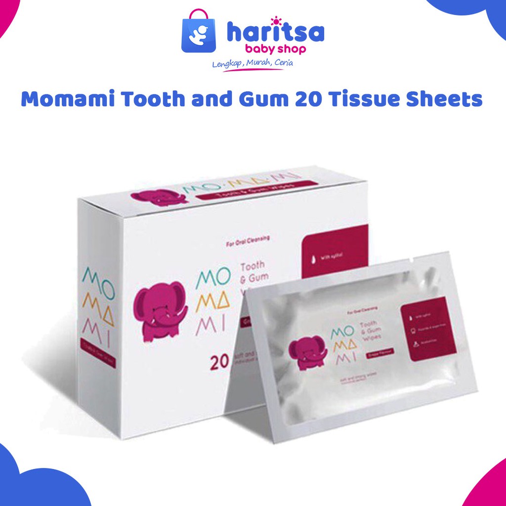 Momami Tisu Basah Bayi Tissue Sheets Tooth and Gum 20
