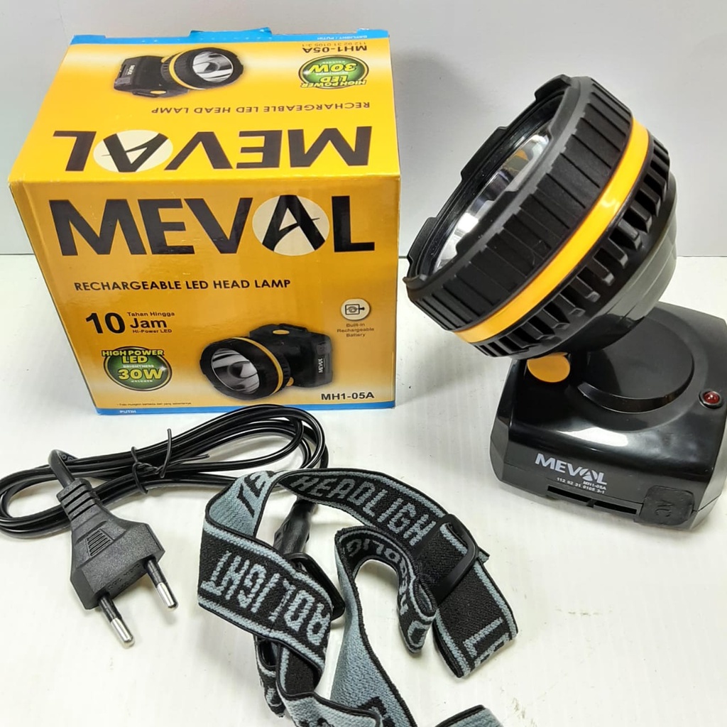 Senter Kepala Head Lamp LED 5W - Putih MEVAL