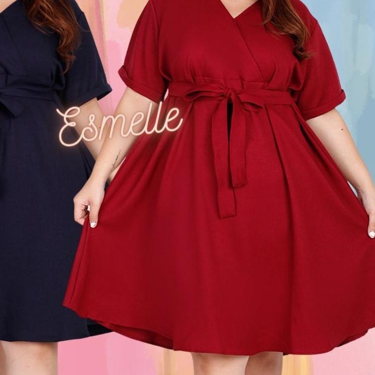 LD 120 cm Dress Wanita Jumbo / Gaun Pesta Kekinian / Dress Wanita Fashion Terbaru / Gaun Polos jumbo
