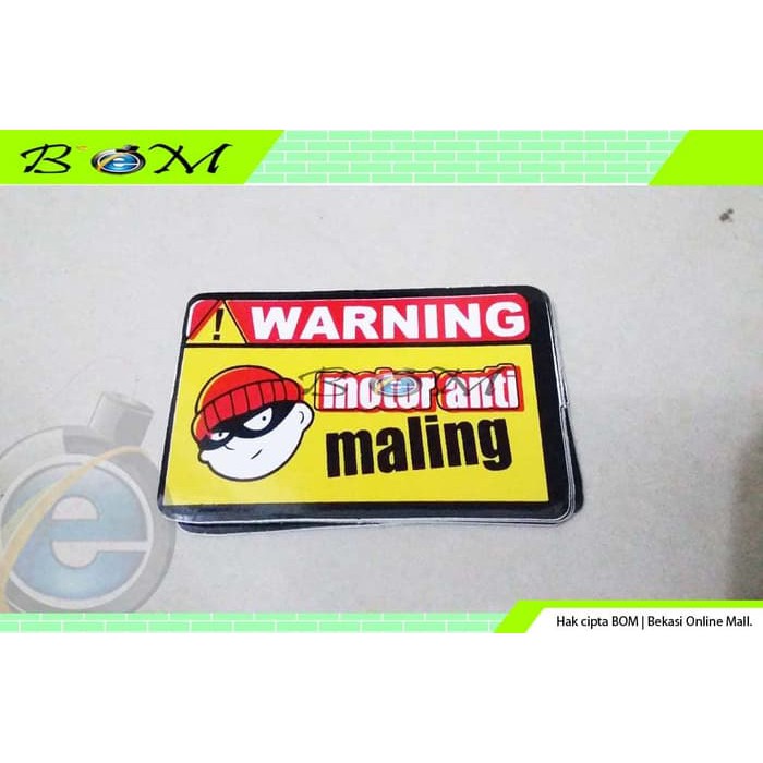 Stiker Sticker Kata Kata Lucu Kecil Warning Motor Anti Maling