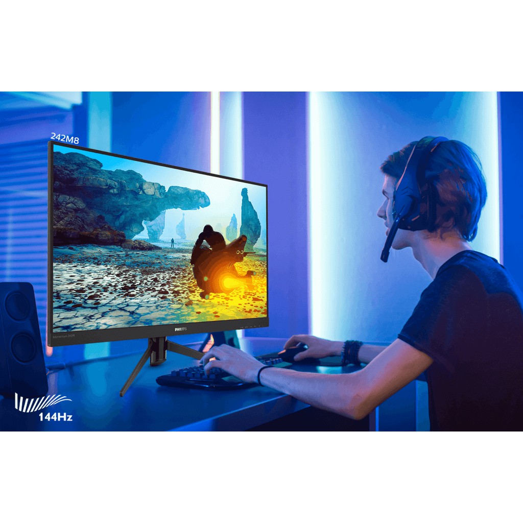 MONITOR LED PHILIPS 23.8&quot; 242M8 RESOLUSI 1920 x 1080 / 144Hz