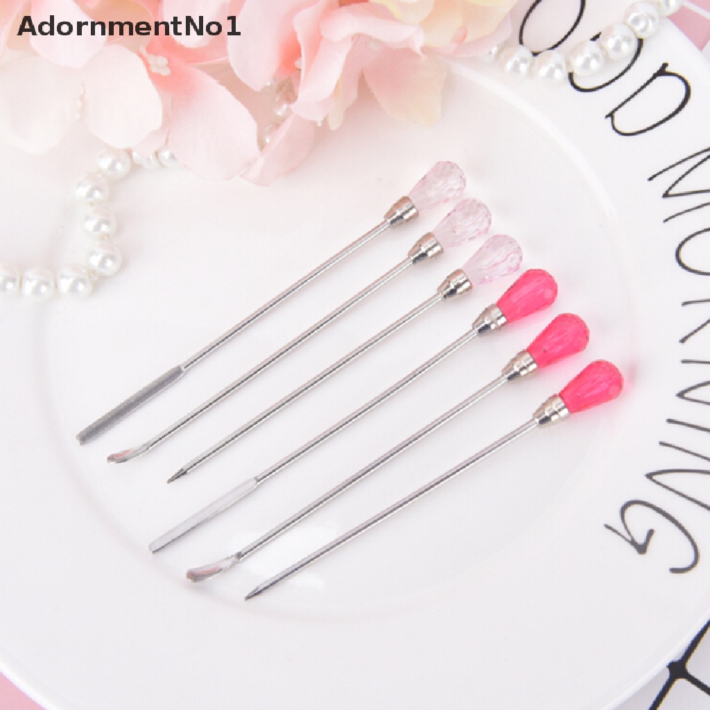 (AdornmentNo1) 3pcs / Set Jarum / Sendok Pembuat Perhiasan Bahan Silikon Resin