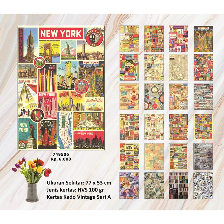 

Kertas Kado Besar Vintage New York_Seri A