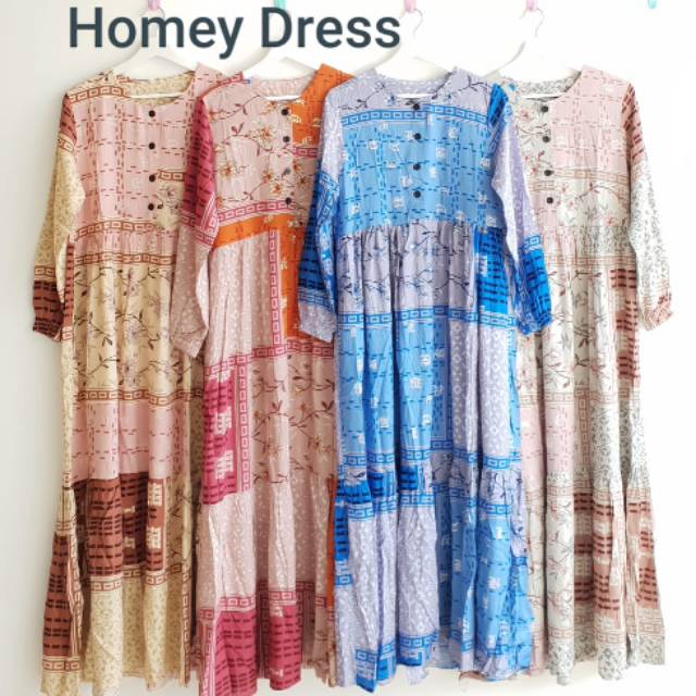 (BISA COD) VIOLIN HOMEY DRESS