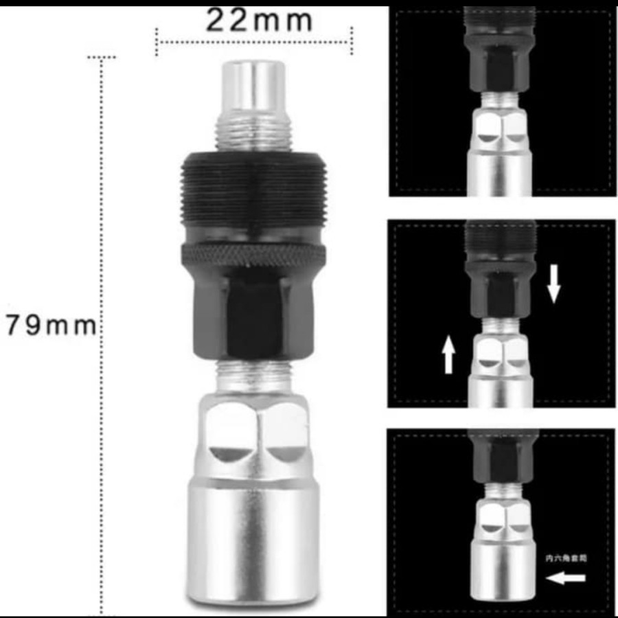 Kunci Pembuka Bukaan Gir Sepeda Gear Crank Tracker Original Taiwan