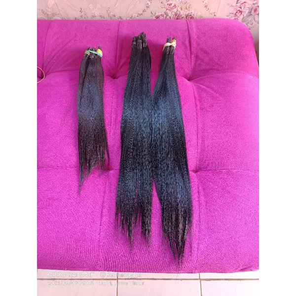 Hair extension / rambut sambungan.. Rambut asli sudah smoting+warna