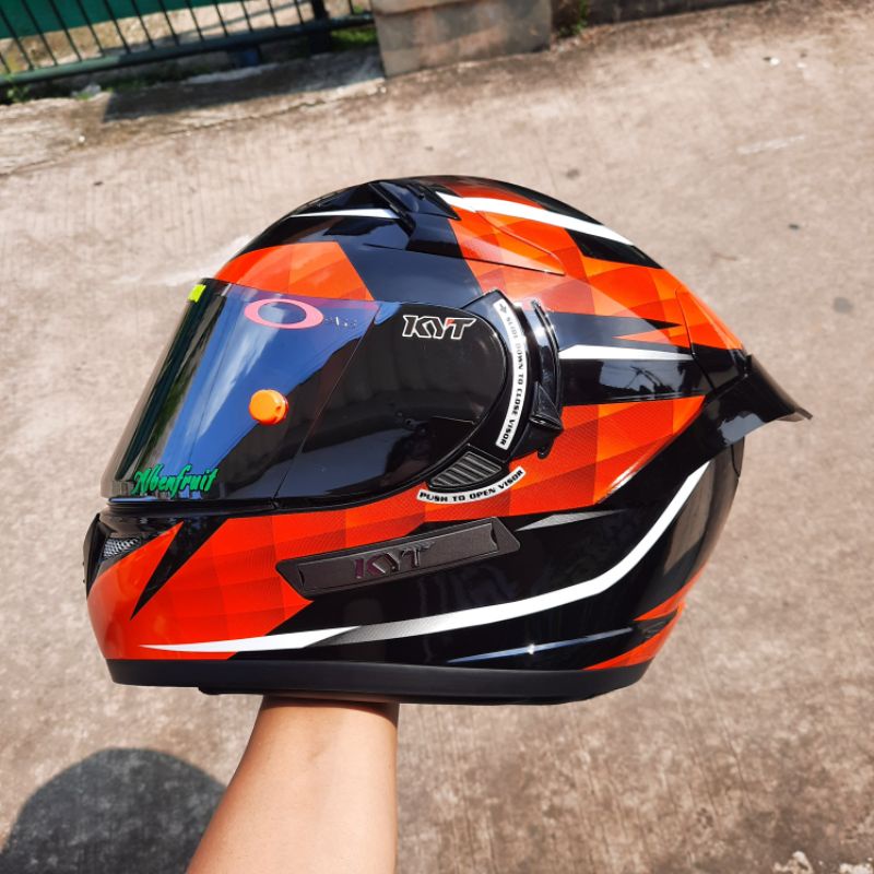 Helm KYT K2R K2 RIDER Diamond Merah K2RIDER BLACK RED PAKET GANTENG ORIGINAL KYT Double Visor helm full Face kyt