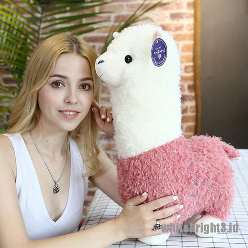 (white3) Mainan Boneka Plush Llama Alpaca Kartun 28cm Untuk Bayi / Anak