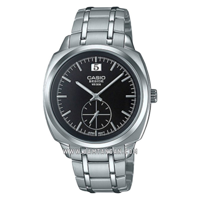 Casio BEM-150D-1AVDF Beside Men Black Dial Stainless Steel Strap