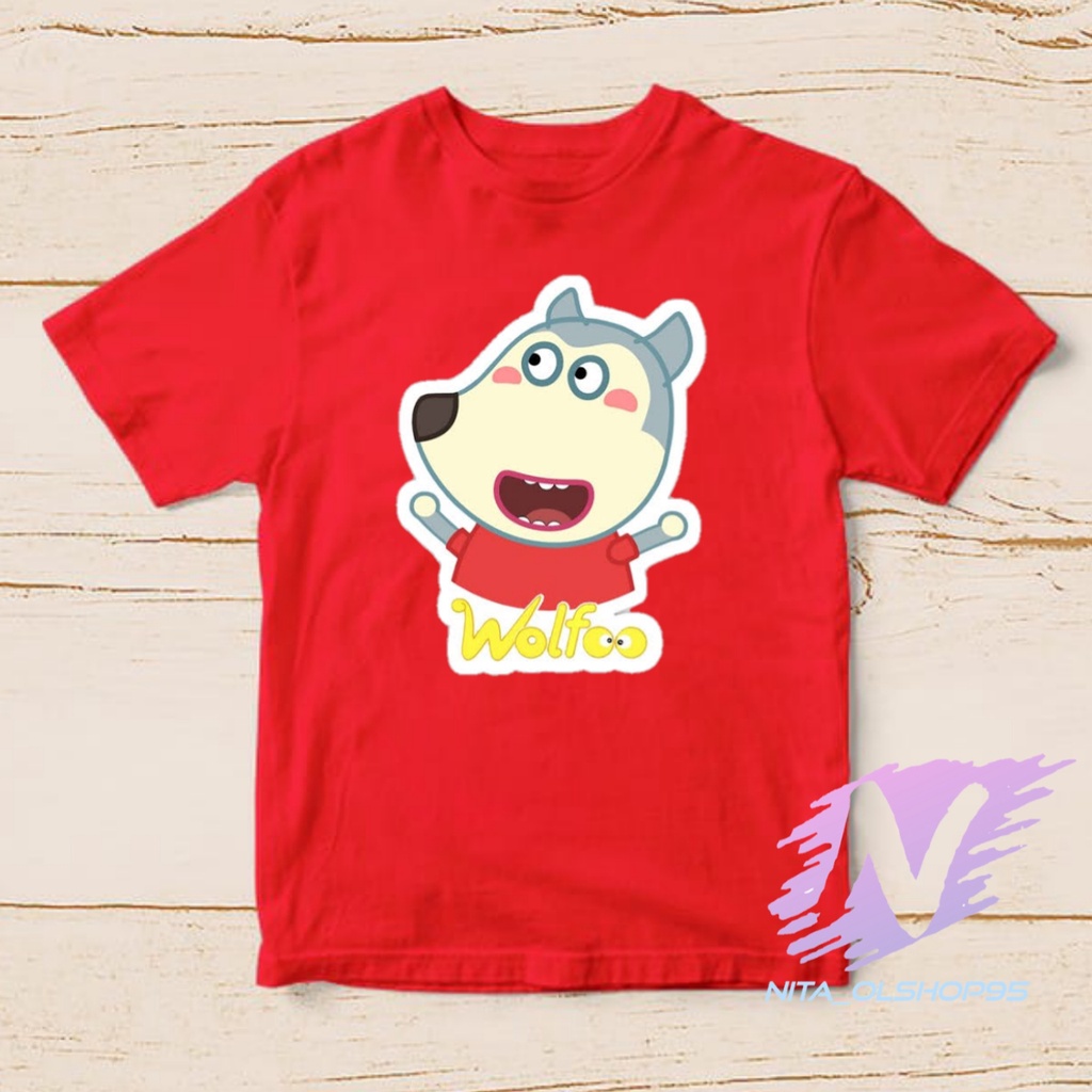 kaos wolfoo baju wolfoo kaos anak wolfo terbaru animasi kartun