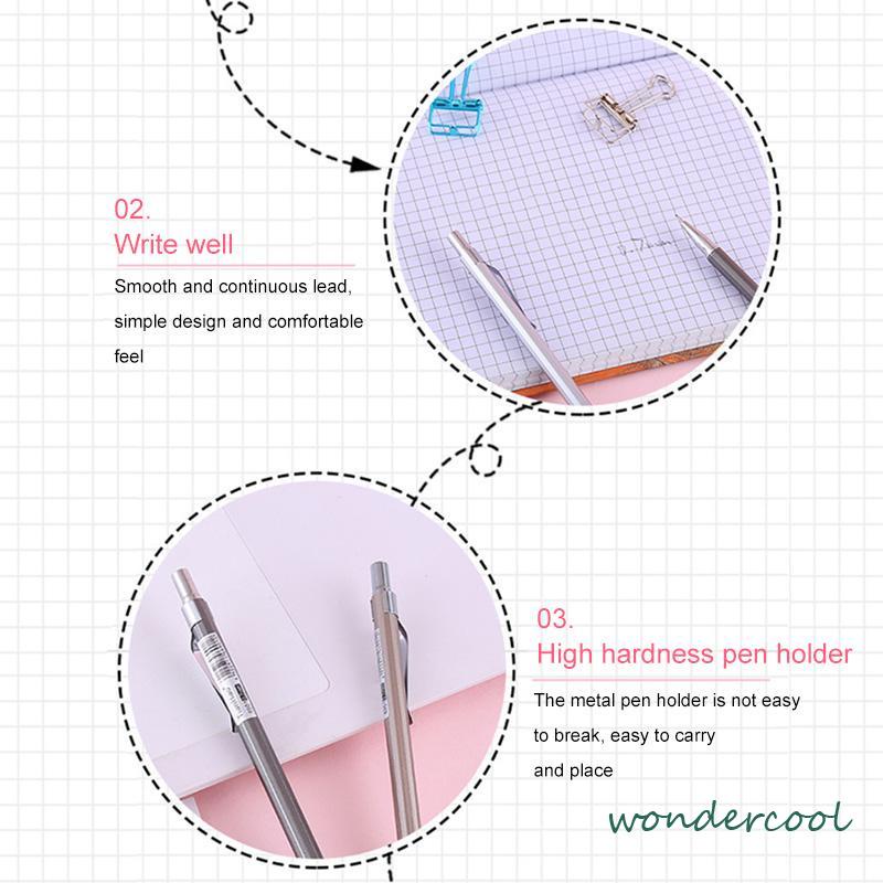 Pensil Mekanik Batang Tipis Kelas Tinggi Menengah Rendah Pegangan Yang Baik Perlengkapan Kantor Siswa-Won