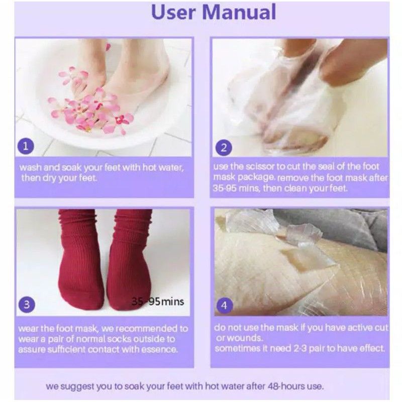 Efero Exfoliating foot mask masker kaki foot peeling Oseyo