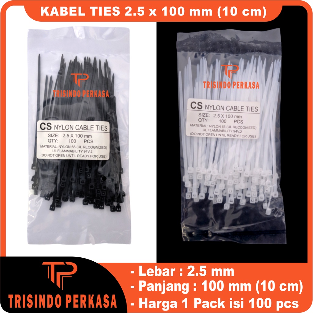 Kabel Ties Cable Tie 2.5 x 100mm (10cm)