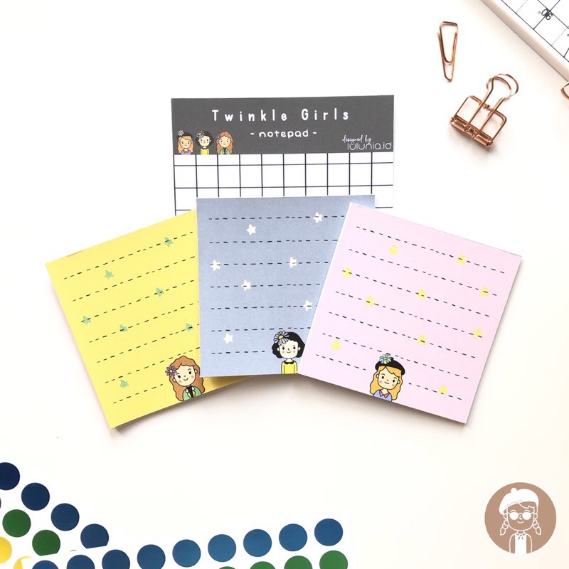 

Twinkle Girls Memopad Set / notes memo memonotes (product of LULUNIA)