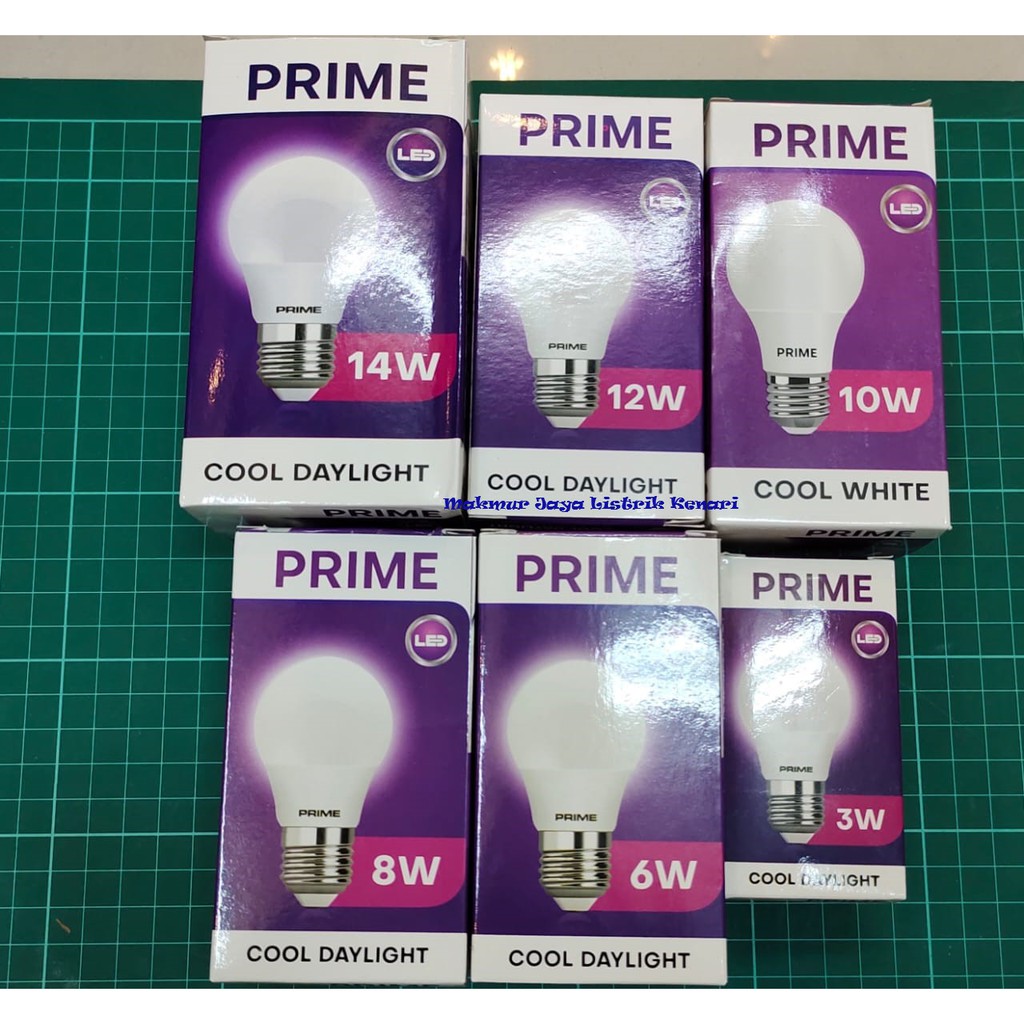 Prime Bulb 3 watt 6 watt 8 watt 10 watt 12 watt 14 watt Bohlam LED