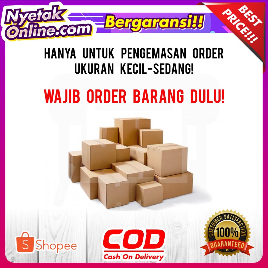 

PACKING KARDUS TAMBAHAN UNTUK KEMASAN ORDERAN UKURAN KECIL - SEDANg