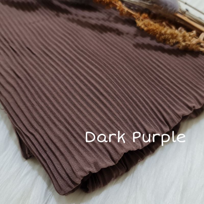 Pashmina Plisket Lidi Full Premium 180X75 CM By Milanda Mode-DarkPurple
