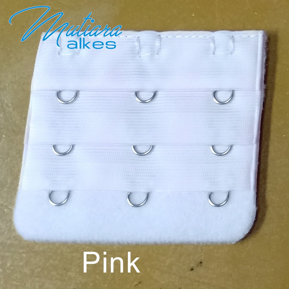 Pengait Bra Extension / Penyambung tali BH 3 kait / Sambungan Bra Save-Pink