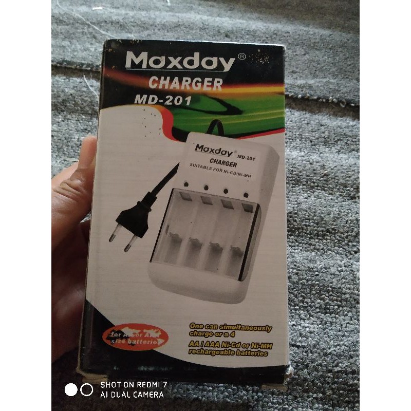 Charger Battery Maxday Casan Baterai AA AAA Asli Murah Original Ch