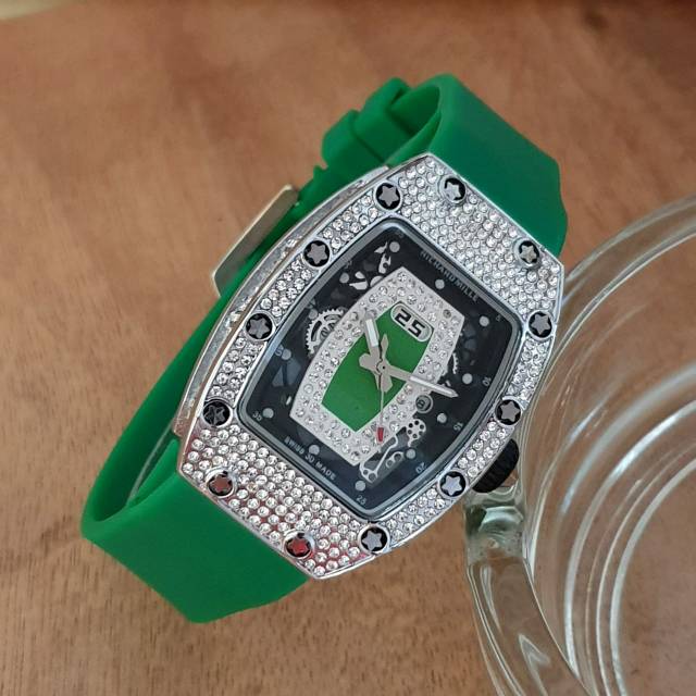 JAM TANGAN R-MILLE RUBBER TGL AKTIF 3,5 CM // JAM TANGAN WANITA
