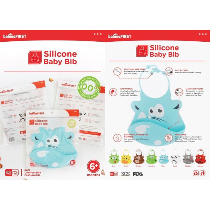 Slabber Silikon Karakter Kartun Silicone Bibs Slaber Bayi