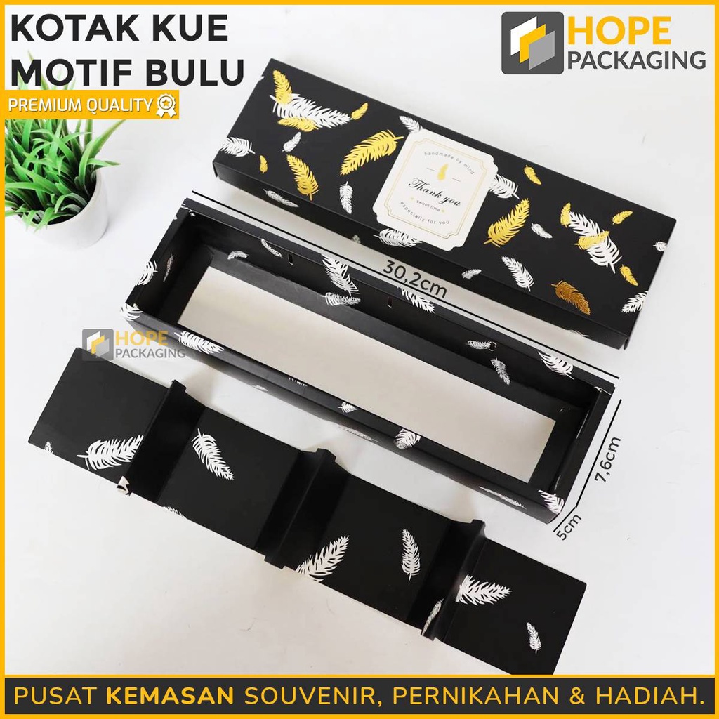 [ 3 pcs ] Kotak Hampers Motif bulu + Sekat Snack cake box Souvenir kotak dus kemasan hampers motif