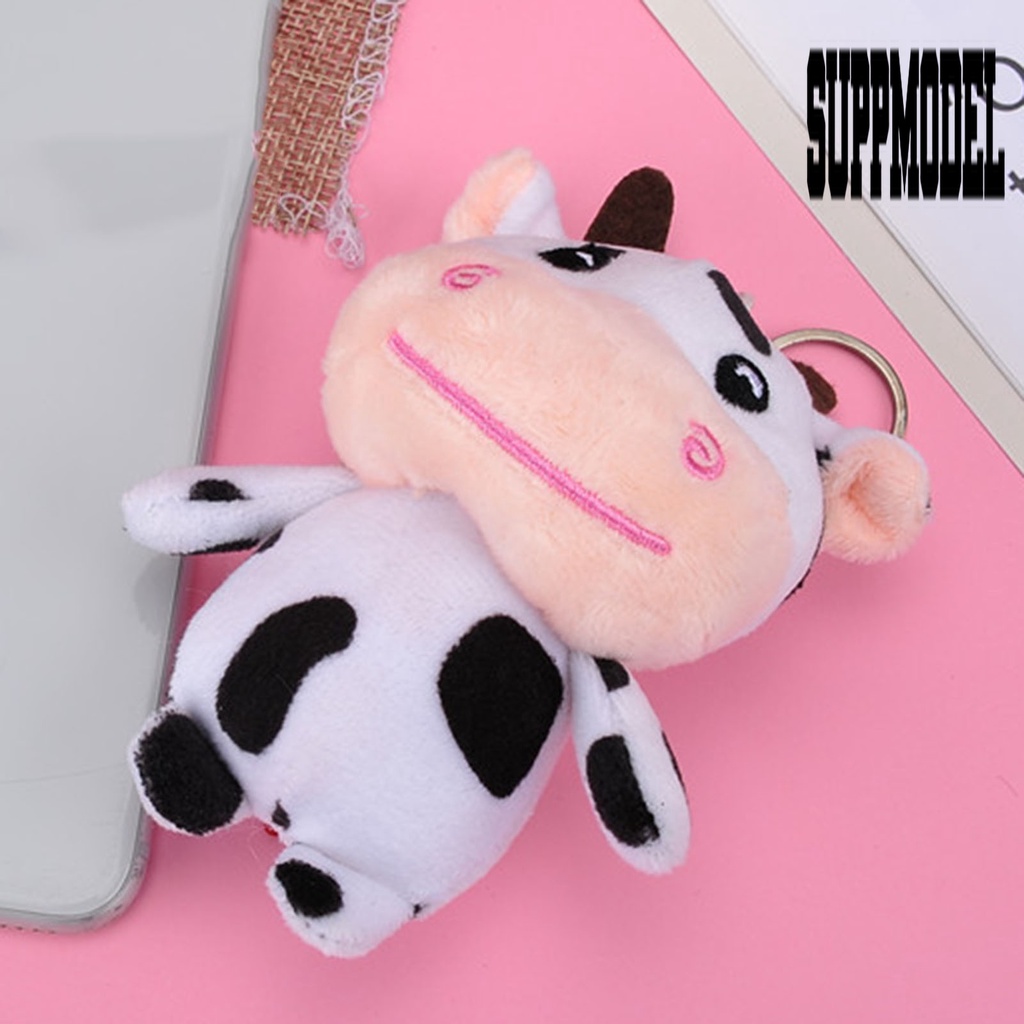 &lt; Suppmodel Gantungan Kunci Boneka Stuffed Plush Sapi Lucu