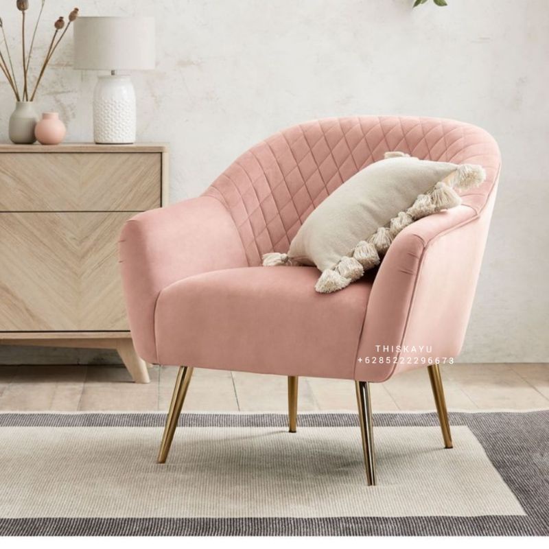 SOFA MINIMALIS MODERN | SOFA PINK CANTIK | SOFA KEKINIAN CANTIK PINK | SOFA MEWAH MATTE | SOFA WATNA