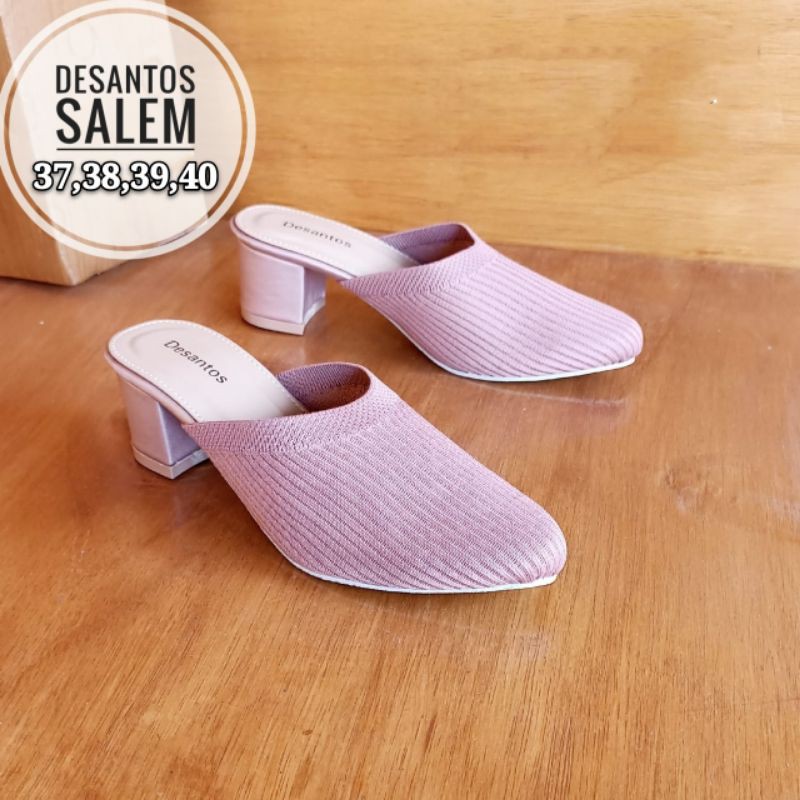 sandal heels rajut desantos/sandal wanita