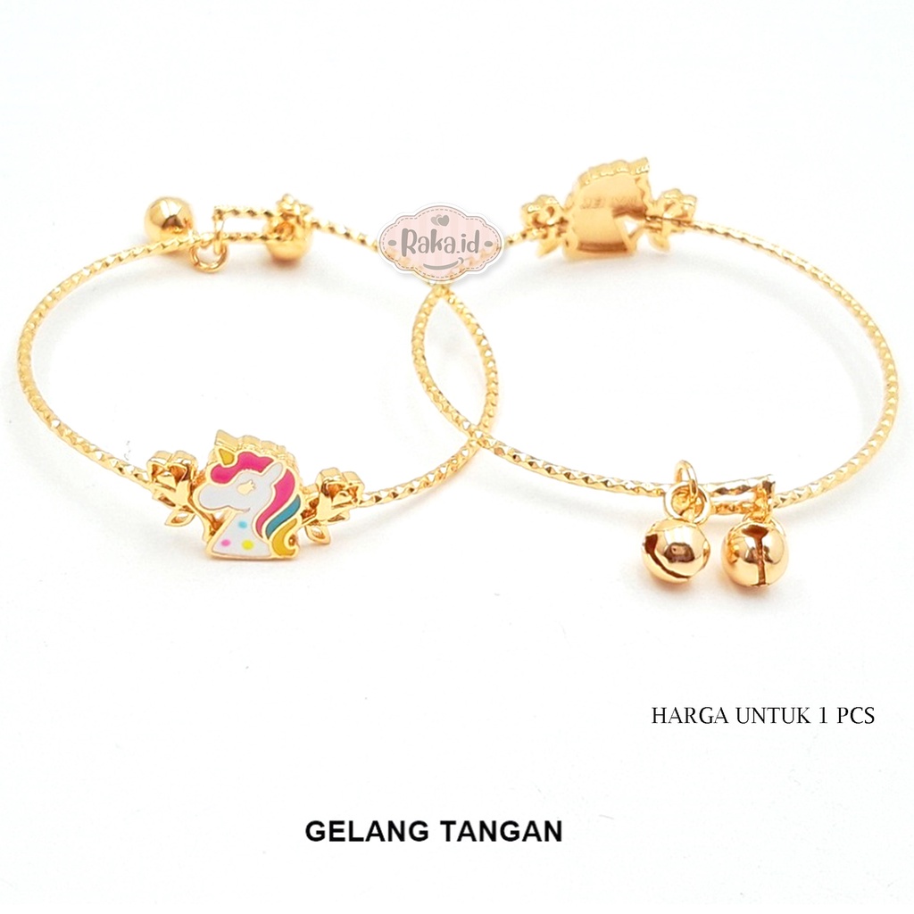 Gelang Tangan Bangle Anak Motif Kepala Unicorn Perhiasan Anak 1022