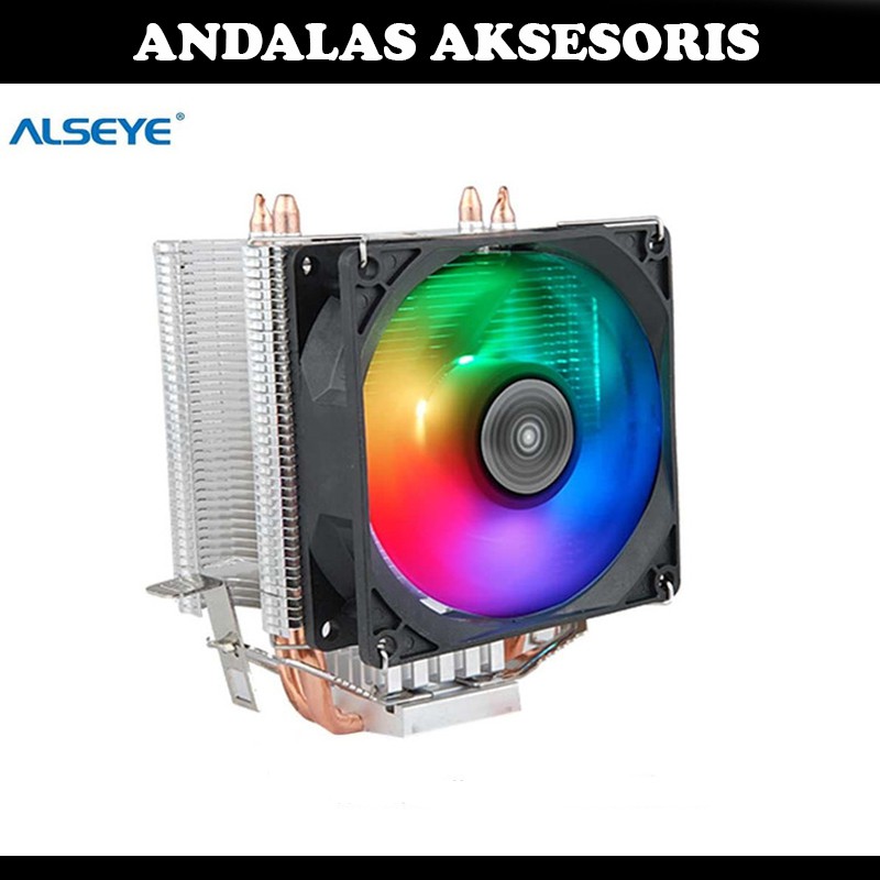 KIPAS FAN HEATSINK Headsing CPU COOLER PROSESOR PROCESSOR INTEL LGA ALSEYE AM90 RGB 2 Pipa