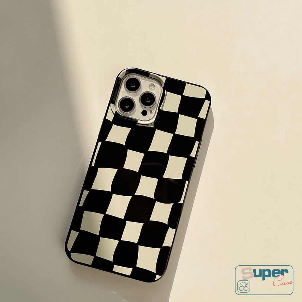 Soft Case Tpu Glossy Shockproof Motif Catur Untuk iPhone 11 13 12 Pro Max 6 7 Plus XR X XS Max 6s 8 Plus SE 2020