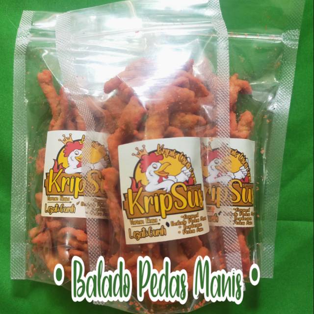 

KRIPIK USUS AYAM 50 GRAM BALADO PEDAS MANIS