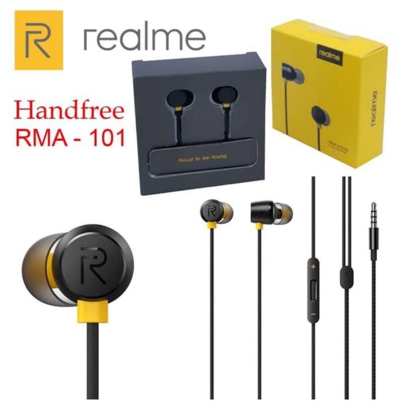 HEADSET HANDSET HANDFREE HF OPPO REALME RMA-101 EARPHONE ORIGINAL