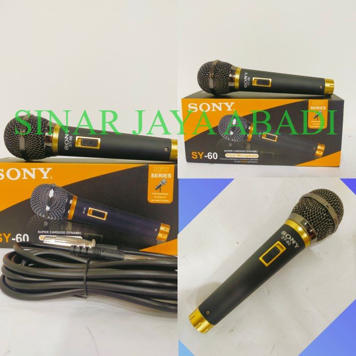 MIC KABEL SONY SY-60 SUPER CARDIOID DYNAMIC