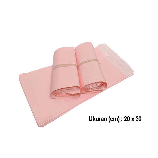 POLYMAILER SATUAN TERMURAH PINK UNGU HITAM TEBAL import packing bag plastik olshop amplop plastik