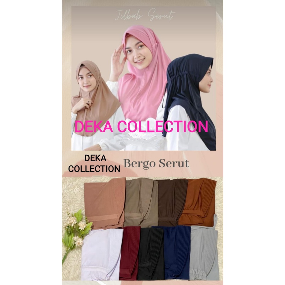 Jilbab bergo Zoya serut / Jilbab serut jokowi