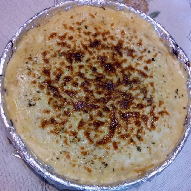 

Creamy baked spaghetti
