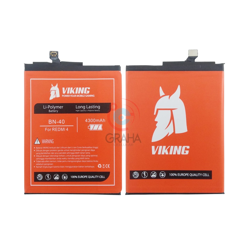 BATERAI / BATTERY / BATRE XIAOMI REDMI 4 PRO / BN-40 VIKING DOUBLE POWER