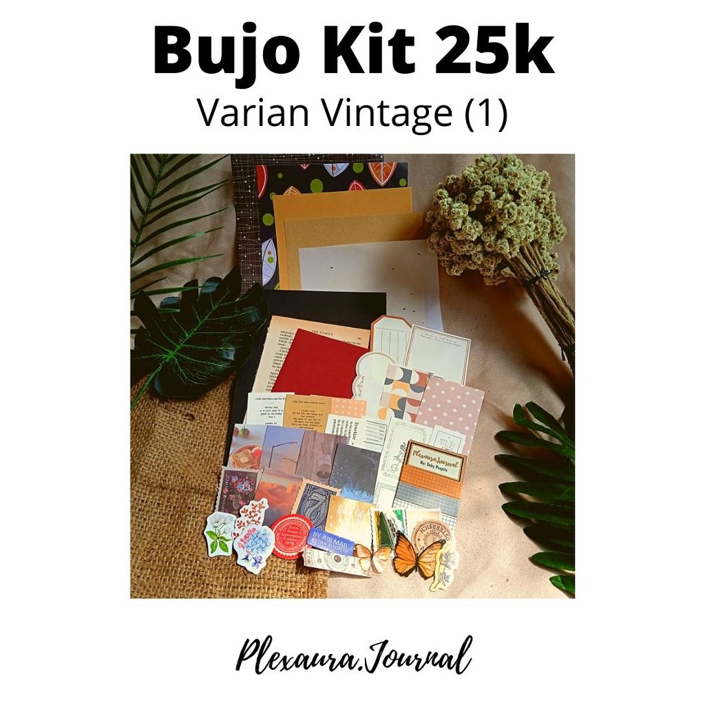 

Bujo Kit scrapbook kit varian vintage 25 k plexaura journal Scrapbook bogor
